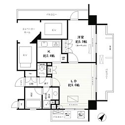 ヴィーナ・パルテール 10階1LDKの間取り