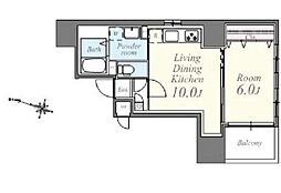 エクセレント1 3階1LDKの間取り