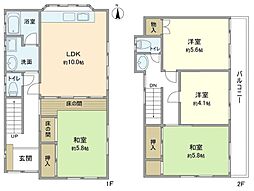 鷺宮4丁目戸建 4LDKの間取り