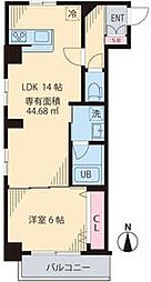 ビイルーム中野 1階1LDKの間取り