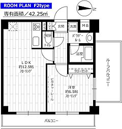 ステージファースト新中野 4階1LDKの間取り