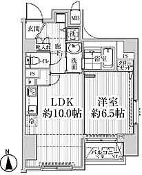 HF東中野レジデンス 1LDKの間取図画像