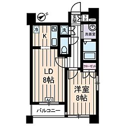 リリエンベルグ弐番館 1LDKの間取図画像