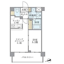 プレミアコンフォート西荻窪 1LDKの間取図画像