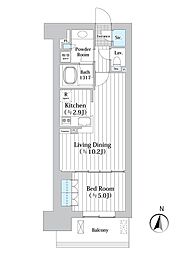 アビティグランデ砧 1LDKの間取図画像