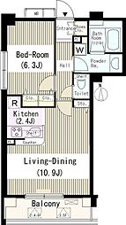 クラッサ中野 1LDKの間取図画像