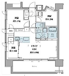 クレストコート東中野 3LDKの間取図画像