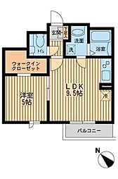 プロスペクト初台 1LDKの間取図画像