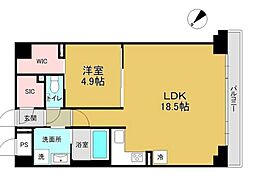 コル代々木 1LDKの間取図画像