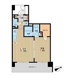 HF若林公園レジデンス 1LDKの間取図画像