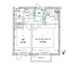参宮橋マンション 1LDKの間取図画像