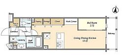 コンフォリア北沢 1LDKの間取図画像