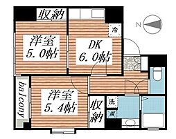 グラッドヒルズ明大前 2DKの間取図画像