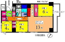 中野第2スカイハイツ 3LDKの間取図画像
