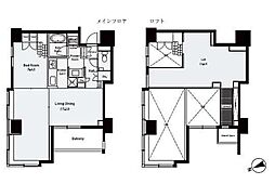 アジリア代々木J's 1LDKの間取図画像