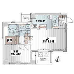 カスタリア三宿 1SLDKの間取図画像