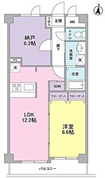 ボヌール都立大学弐番館 1SLDKの間取図画像