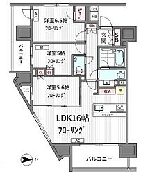 ザ・パークハウス中野坂上レジデンス 3LDKの間取図画像