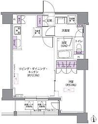 IVYWEST 1LDKの間取図画像