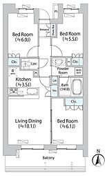 PARKAXIS千歳船橋 3LDKの間取図画像