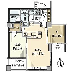 フェアロージュ世田谷弦巻 1SLDKの間取図画像