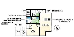 世田谷区北沢2丁目マンション 1LDKの間取図画像