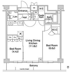COMFORIA駒場 2LDKの間取図画像