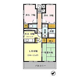 エステート久我山 3LDKの間取図画像