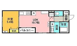 駒沢公園テラス 1LDKの間取図画像