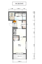 間取図画像 1K