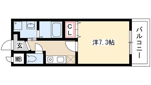 すまいるアンデリーナ ｜愛知県名古屋市西区栄生1丁目(賃貸マンション1K・2階・24.90㎡)の写真 その2