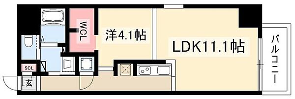 SK BUILDING-901 ｜愛知県名古屋市中村区佐古前町(賃貸マンション1LDK・6階・40.42㎡)の写真 その2