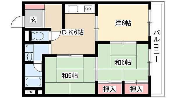 ハートイン向島 ｜愛知県名古屋市中村区長筬町7丁目(賃貸マンション3DK・2階・57.75㎡)の写真 その2