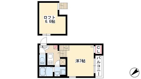 ハーモニーテラス柳堀 ｜愛知県名古屋市中川区柳堀町(賃貸アパート1K・2階・21.61㎡)の写真 その2