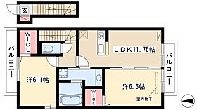 コルティーレ  ｜ 愛知県名古屋市中川区一色新町1丁目1105-3（賃貸アパート2LDK・2階・59.48㎡） その2