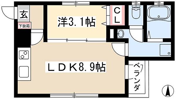 ＭＩＡ　ＣＡＳＡ大須 ｜愛知県名古屋市中区門前町(賃貸アパート1LDK・2階・30.68㎡)の写真 その2