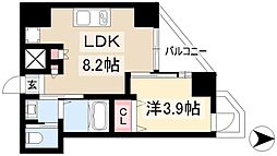 セントフィオーレ岩塚 6階1LDKの間取り