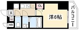 MAXIV名古屋 11階1Kの間取り