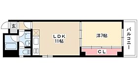 ジュネスKOKAMO  ｜ 愛知県名古屋市中村区小鴨町239（賃貸マンション1LDK・3階・42.28㎡） その2