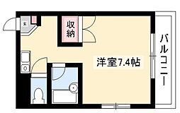 TOWNみやび 3階1Kの間取り