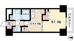 ベレーサ山王 9階1DKの間取り