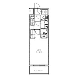 S-RESIDENCE金山altano(アルターノ) 9階1Kの間取り