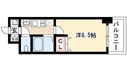 プレサンス名古屋STATIONアブソリュート 9階1Kの間取り