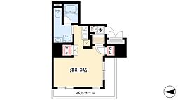 Comfortささしまライブ 1階ワンルームの間取り