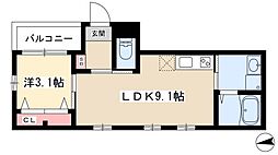 Sol　terrace 3階1LDKの間取り