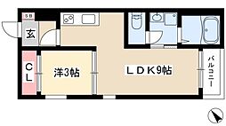 REGALEST名駅 3階1LDKの間取り