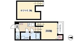 カーサルーチェ黄金 2階