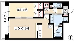 グラン・アベニュー名駅 8階1LDKの間取り