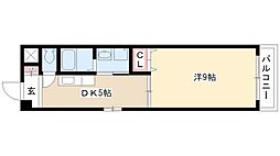 ベルネージュ 1DKの間取図画像