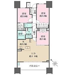 ザ・パークハウス名古屋 3LDKの間取図画像